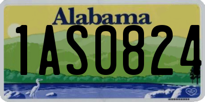 AL license plate 1AS0824