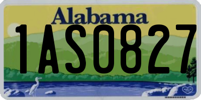 AL license plate 1AS0827
