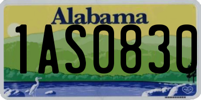 AL license plate 1AS0830
