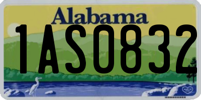 AL license plate 1AS0832