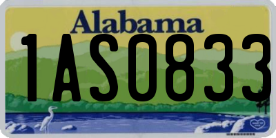 AL license plate 1AS0833