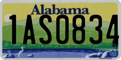 AL license plate 1AS0834