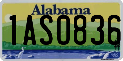 AL license plate 1AS0836