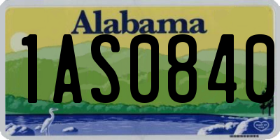 AL license plate 1AS0840