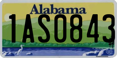 AL license plate 1AS0843
