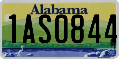 AL license plate 1AS0844