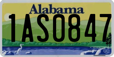 AL license plate 1AS0847