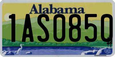 AL license plate 1AS0850