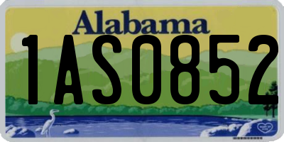 AL license plate 1AS0852