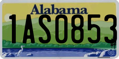 AL license plate 1AS0853