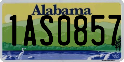 AL license plate 1AS0857