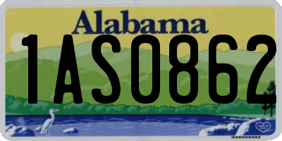 AL license plate 1AS0862