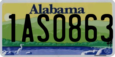 AL license plate 1AS0863
