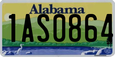 AL license plate 1AS0864