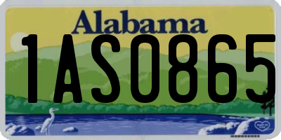AL license plate 1AS0865