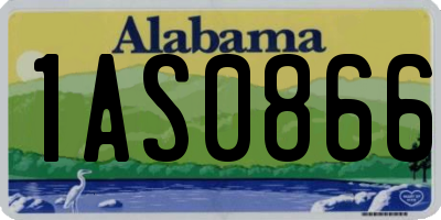 AL license plate 1AS0866