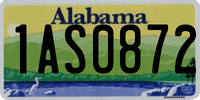 AL license plate 1AS0872