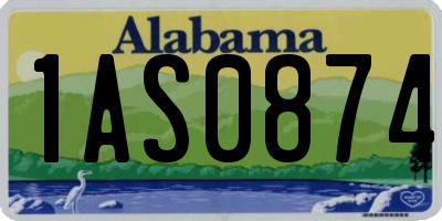 AL license plate 1AS0874