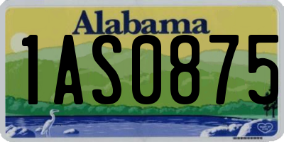 AL license plate 1AS0875