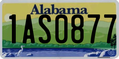 AL license plate 1AS0877
