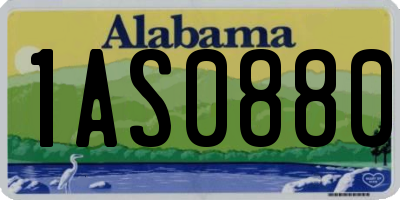 AL license plate 1AS0880