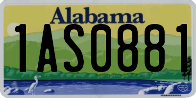 AL license plate 1AS0881