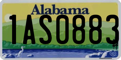 AL license plate 1AS0883