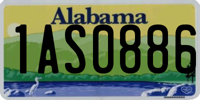 AL license plate 1AS0886