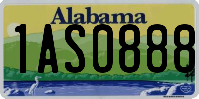 AL license plate 1AS0888