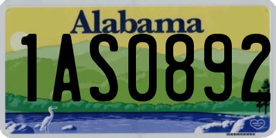 AL license plate 1AS0892