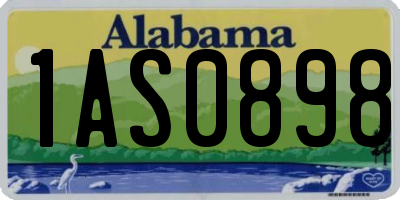 AL license plate 1AS0898