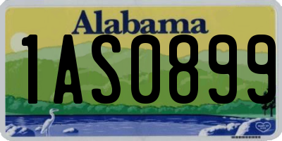 AL license plate 1AS0899