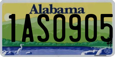 AL license plate 1AS0905
