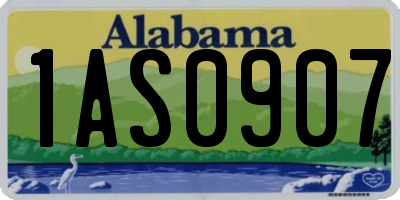 AL license plate 1AS0907