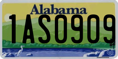 AL license plate 1AS0909