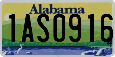 AL license plate 1AS0916