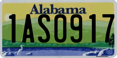 AL license plate 1AS0917