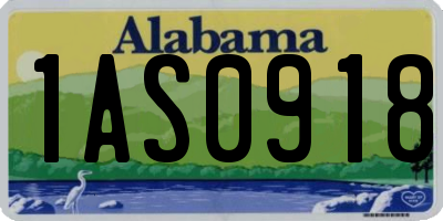 AL license plate 1AS0918