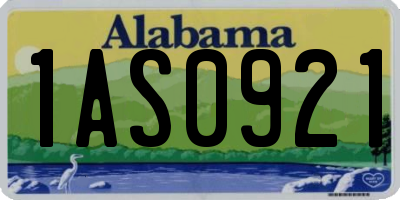 AL license plate 1AS0921