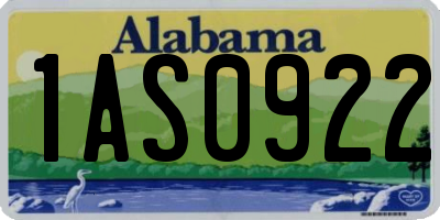 AL license plate 1AS0922