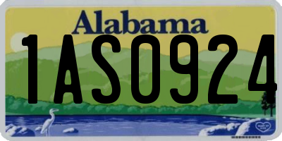 AL license plate 1AS0924