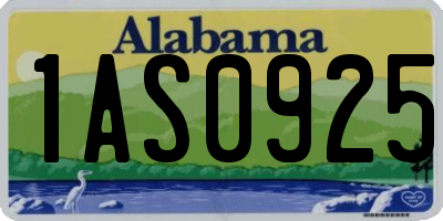 AL license plate 1AS0925