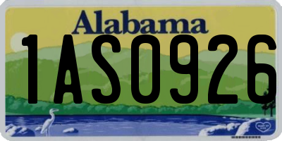 AL license plate 1AS0926