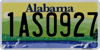 AL license plate 1AS0927