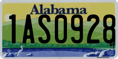AL license plate 1AS0928