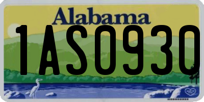 AL license plate 1AS0930