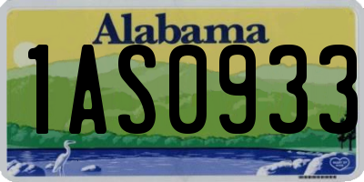 AL license plate 1AS0933