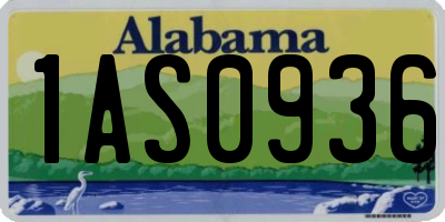 AL license plate 1AS0936
