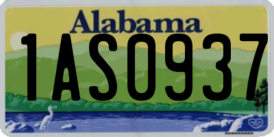 AL license plate 1AS0937