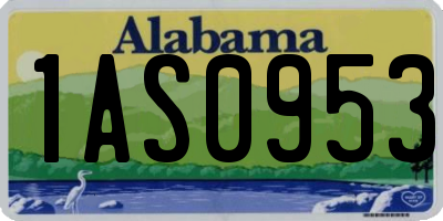 AL license plate 1AS0953